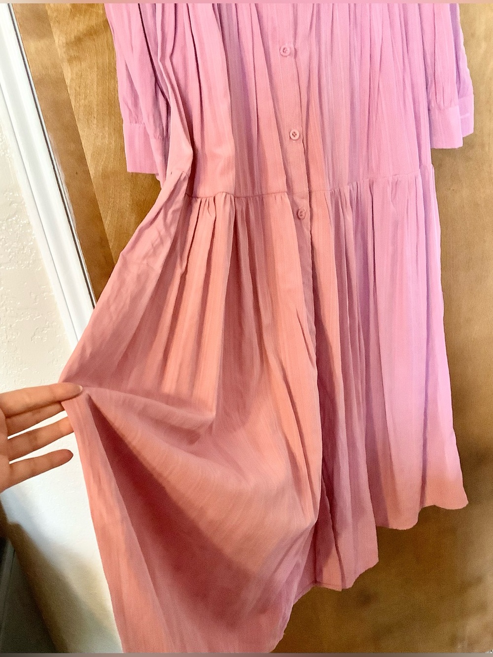 SHEIN Dusty Rose Button-Front Maxi Dress - Picture 8 of 9